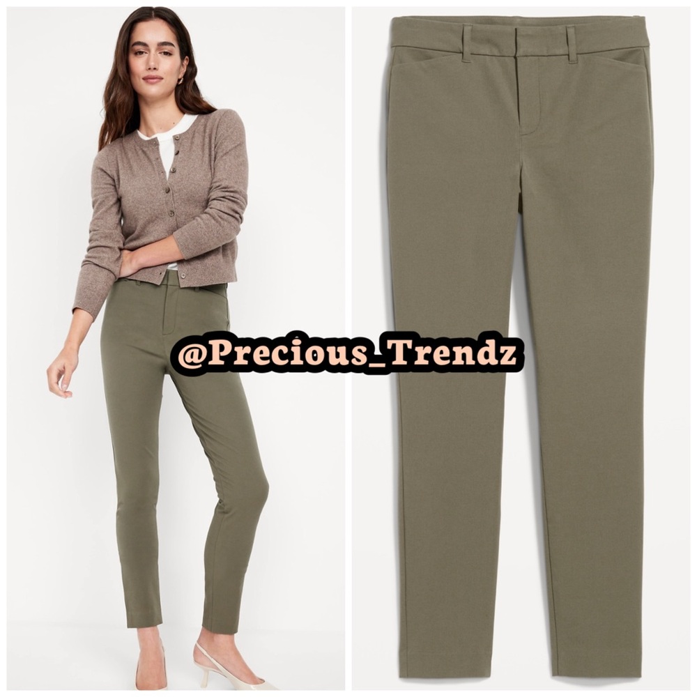 📦 Old Navy High-Waisted Pixie Skinny Ankle Pants Size 0 “Olive Green”